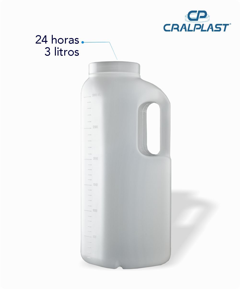 Coletor de urina 24 horas 3 litros